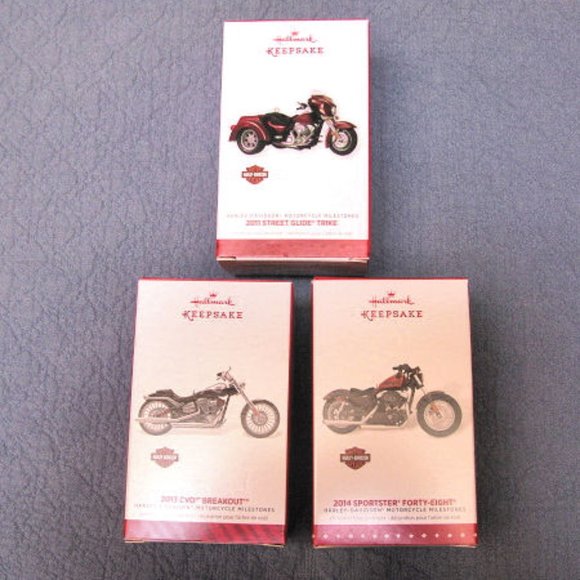 HARLEY-HALLMARK-COMPLETE SET 19 BIKE ORNAMENTS 1999-2017-EXCELLENT CONDITION! - Picture 7 of 11